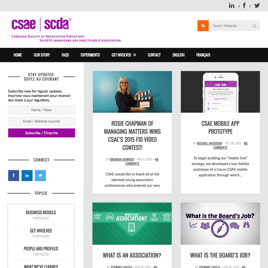 CSAE Business Model Transition Website